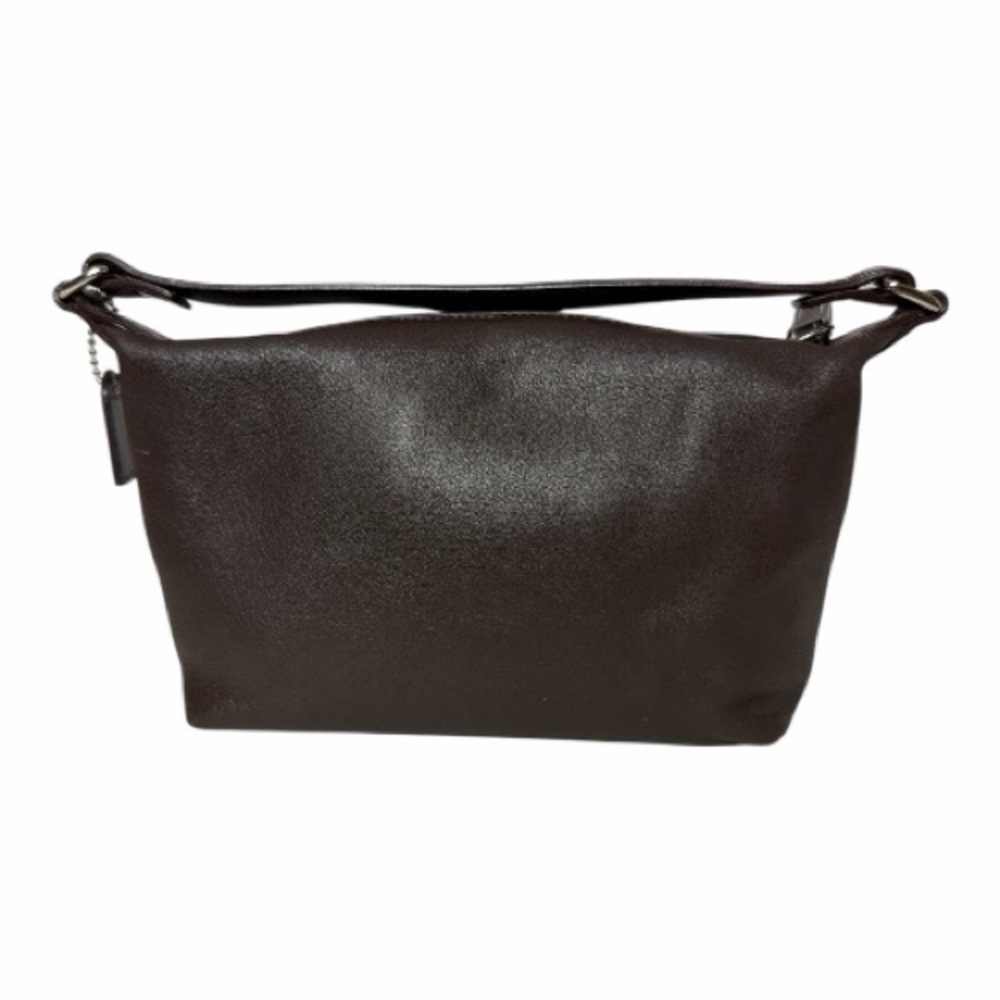 Coach Mini Leather Pouchet Bag Brown Y2K - Picture 2 of 12